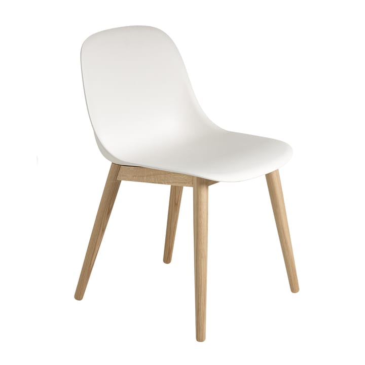 Fiber Side 椅子 with wooden legs - 白色-oak - Muuto