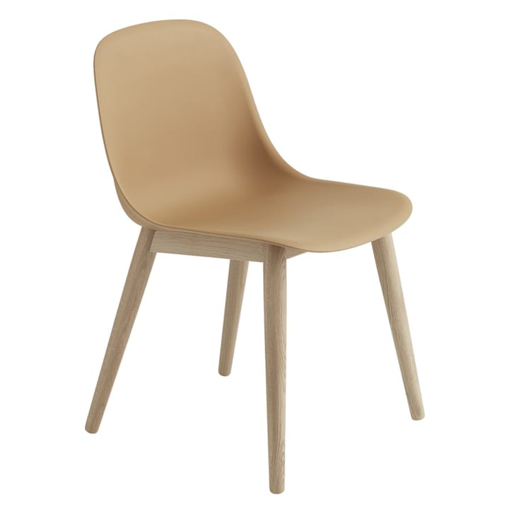 Fiber Side 椅子 with wooden legs - Ochre-oak - Muuto