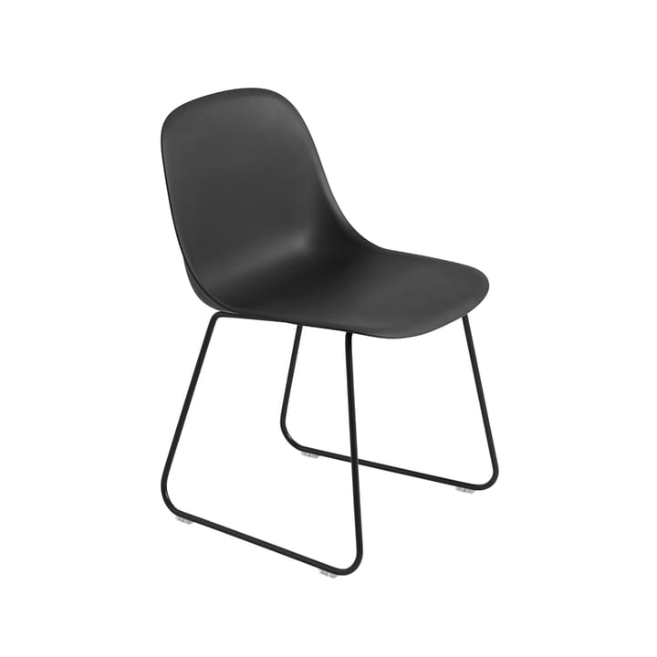 Fiber 椅子 steel sled base plastic seat - 黑色-anthracite 黑色 - Muuto