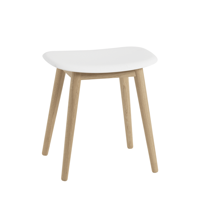 Fiber stool 凳子 - Natural 白色, oak legs - Muuto