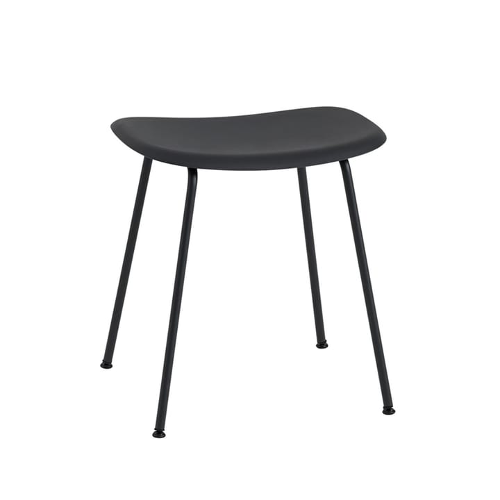 Fiber stool 凳子 - 黑色, 黑色 steel stand - Muuto