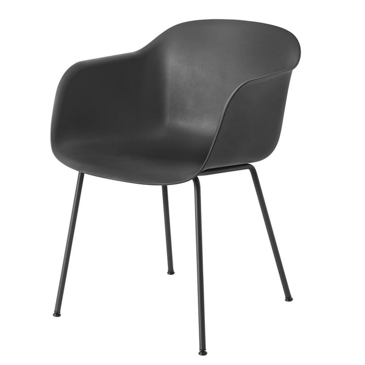 Fiber 椅子 with arm rest - Anthracite 黑色 (plastic) - Muuto