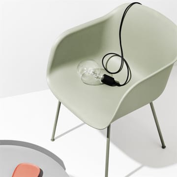 Fiber 椅子 with arm rest - Dusty 绿色-绿色 (plastic) - Muuto