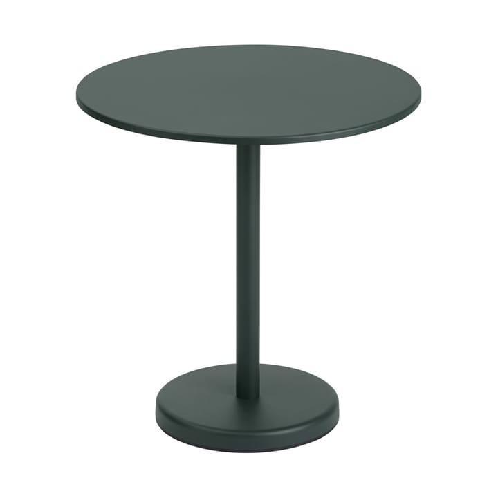 Linear steel table Ø70 cm - Dark 绿色 - Muuto