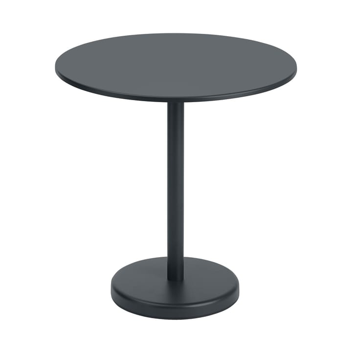 Linear steel table Ø70 cm - 黑色 - Muuto