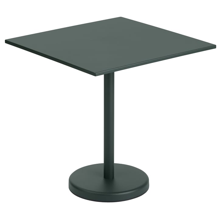 Linear steel table 70x70 cm - Dark 绿色 - Muuto