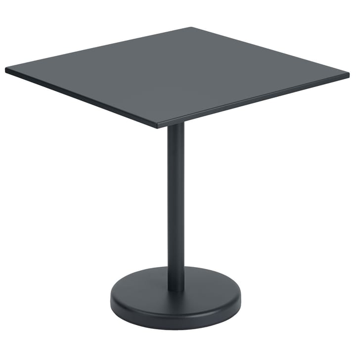 Linear steel table 70x70 cm - 黑色 - Muuto