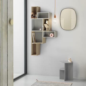 Mini stacked 2.0 storage system, 中 - light 灰色 - Muuto