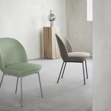 Oslo side 椅子 纺织品 upholstered - Ocean 50-镀铬色 - Muuto