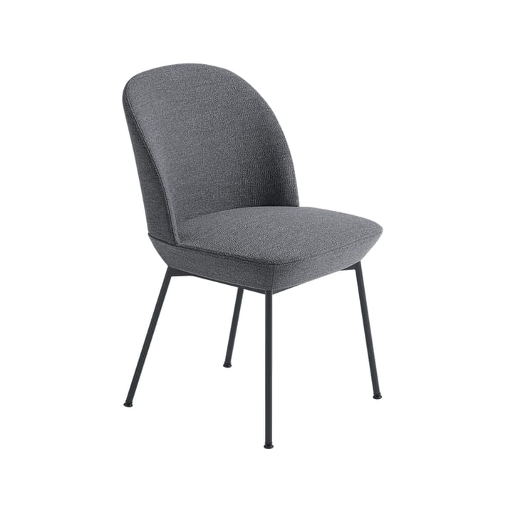 Oslo side 椅子 纺织品 upholstered - Ocean 80-Anthracite 黑色 - Muuto