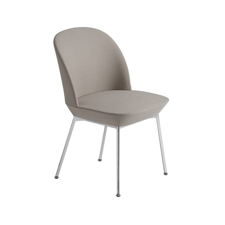 Oslo side 椅子 纺织品 upholstered - Steelcut 42-镀铬色 - Muuto