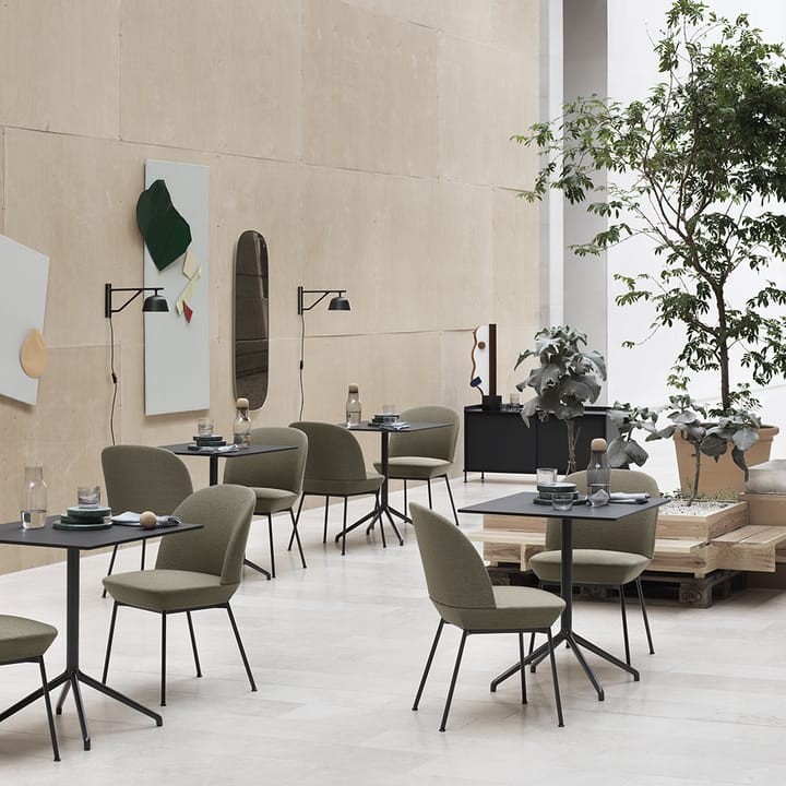 Oslo side 椅子 纺织品 upholstered - Steelcut 42-镀铬色 - Muuto