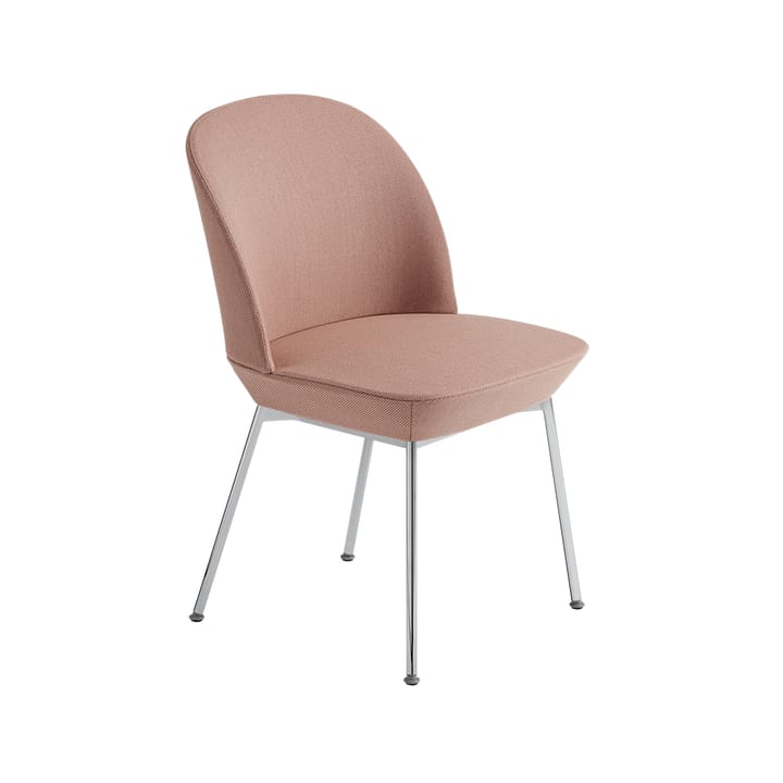 Oslo side 椅子 纺织品 upholstered - Twill weave 530-镀铬色 - Muuto