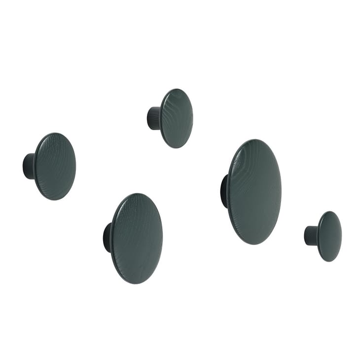 The Dots clothes hook  dark green, XS Muuto