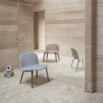 Visu lounge 椅子 upholstered 椅子 - Refine 皮革 琥珀棕色-自然木色 - Muuto