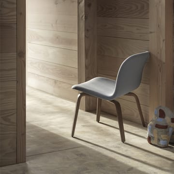 Visu lounge 椅子 upholstered 椅子 - Refine 皮革 琥珀棕色-自然木色 - Muuto