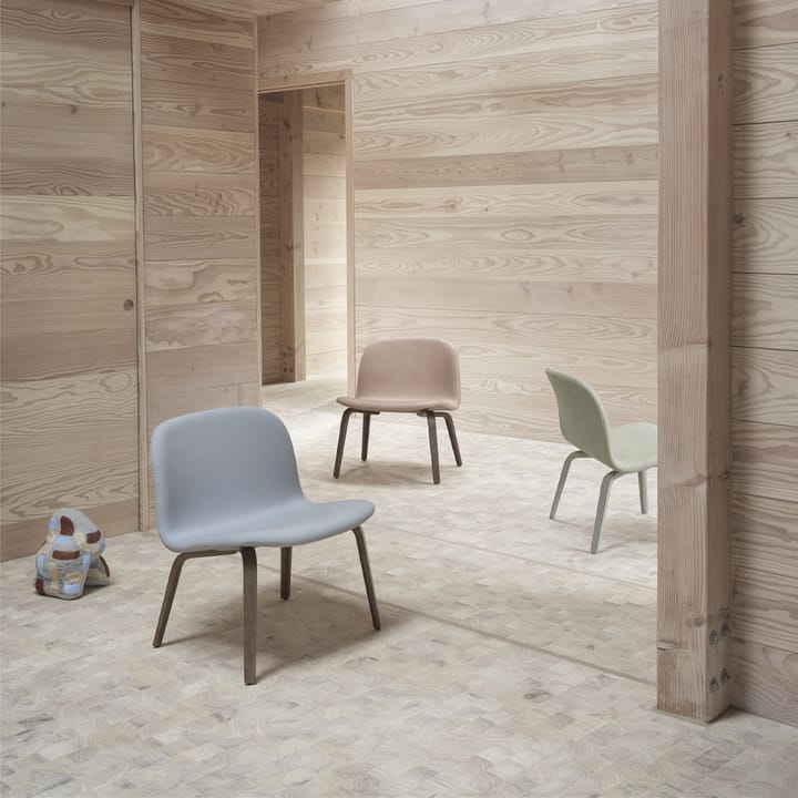 Visu lounge 椅子 upholstered 椅子 - Steelcut 120-褐色 stained 自然木色 - Muuto