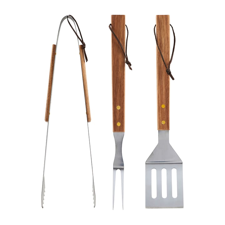 Nicolas Vahé BBQ grill set 3 pieces - 不锈钢-acacia - Nicolas Vahé