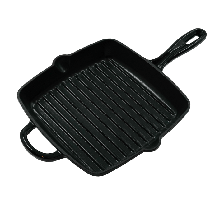 Grill pan 25x25 cm - Cast iron-黑色 - Nordwik