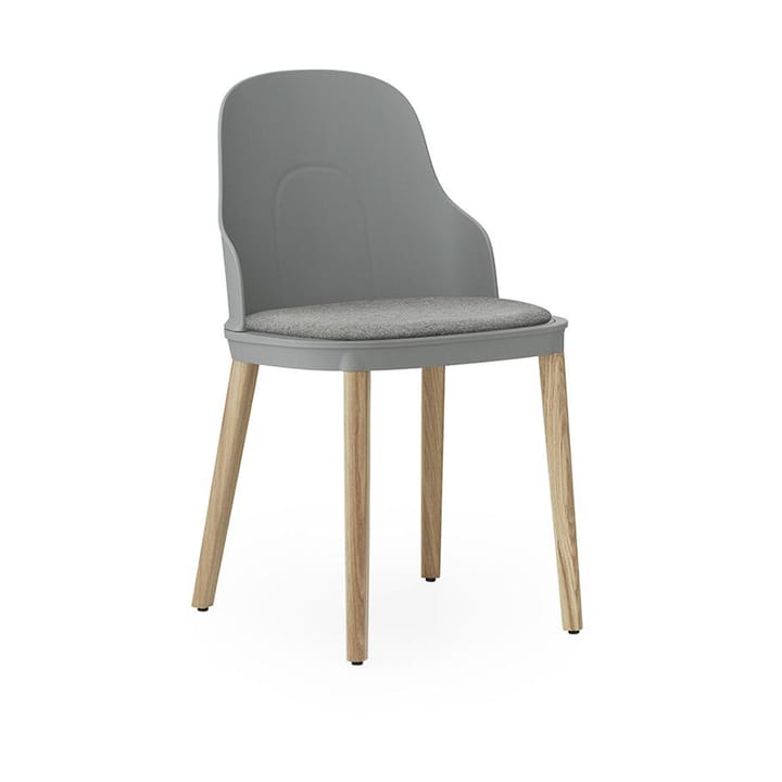 Allez 椅子 with 靠枕|靠垫 和 oak legs - 灰色 - Normann Copenhagen