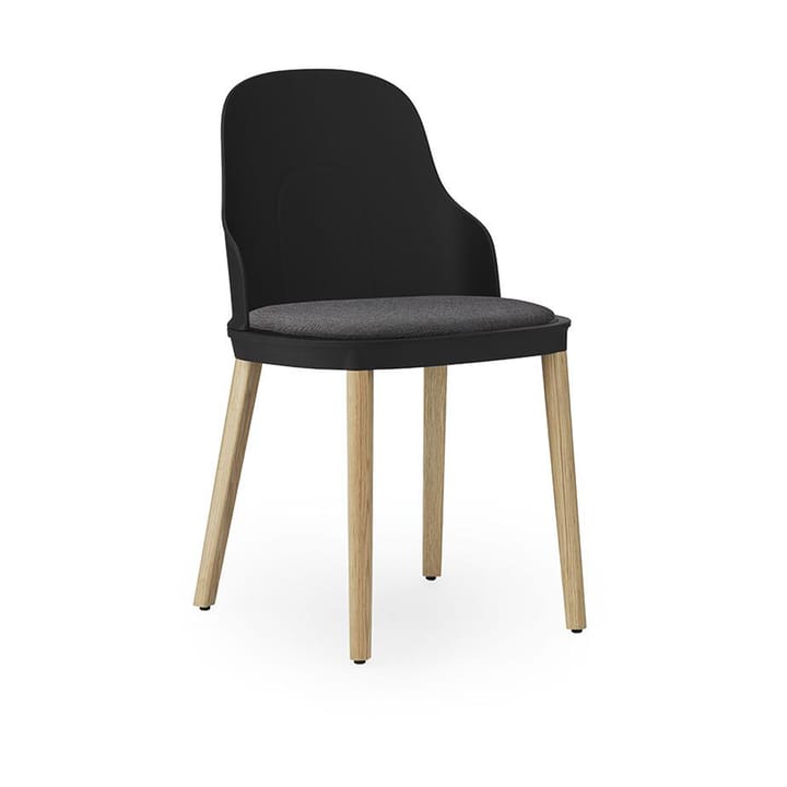 Allez 椅子 with 靠枕|靠垫 和 oak legs - 黑色 - Normann Copenhagen