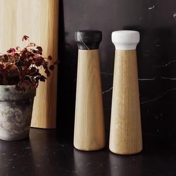 Craft 盐 研磨器oak-white marble - large - Normann Copenhagen