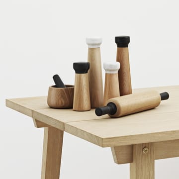 Craft 盐 研磨器oak-white marble - large - Normann Copenhagen