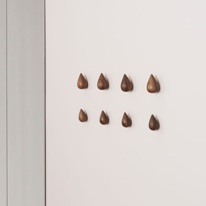 Dropit knob 两件套装 walnut - large - Normann Copenhagen