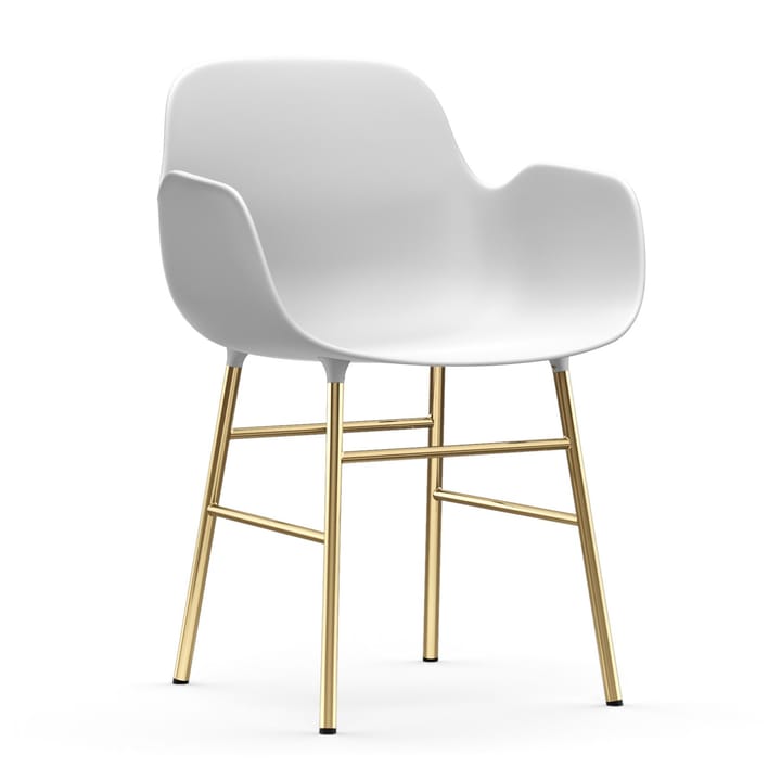 Form armchair bronze legs - 白色 - Normann Copenhagen