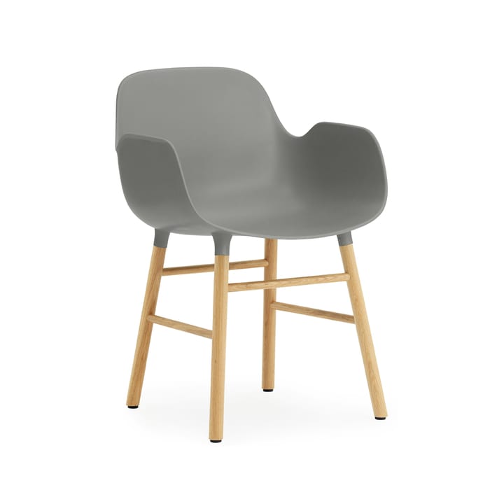 Form armchair - 灰色, 自然木色 legs - Normann Copenhagen