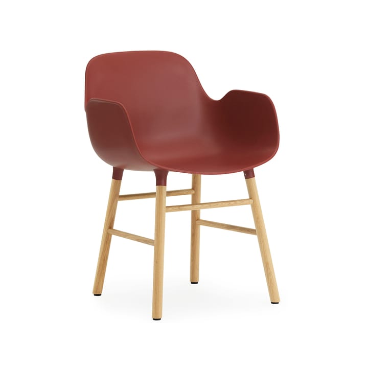 Form armchair - 红色, 自然木色 legs - Normann Copenhagen