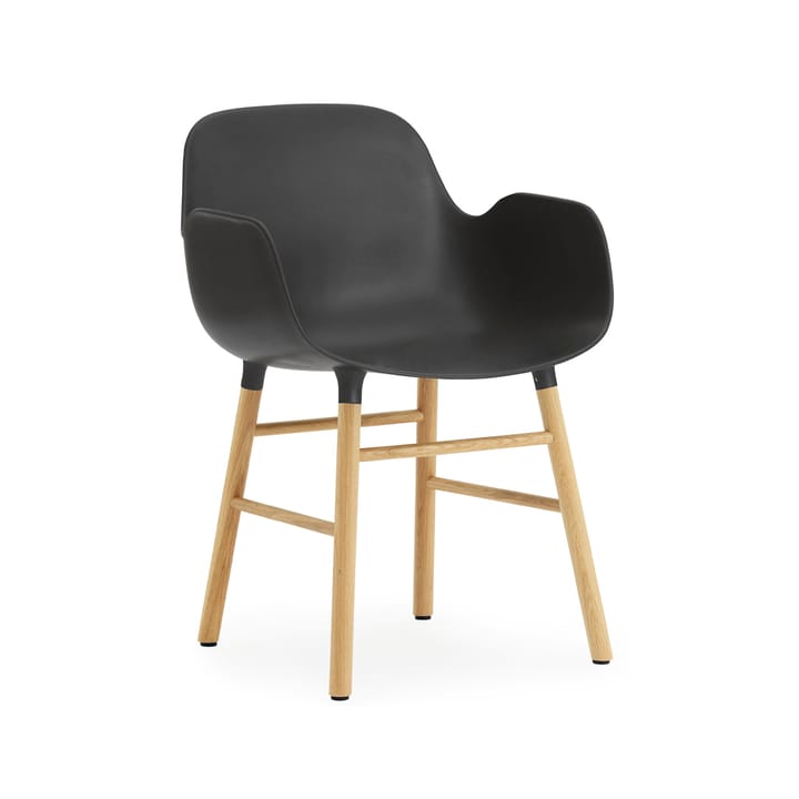 Form armchair - 黑色, 自然木色 legs - Normann Copenhagen