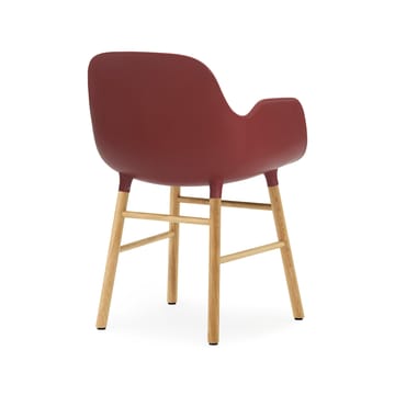 Form armchair - 红色, 自然木色 legs - Normann Copenhagen