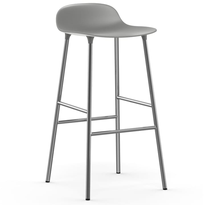 Form bar 凳子 chrome leg 75 cm - 灰色 - Normann Copenhagen