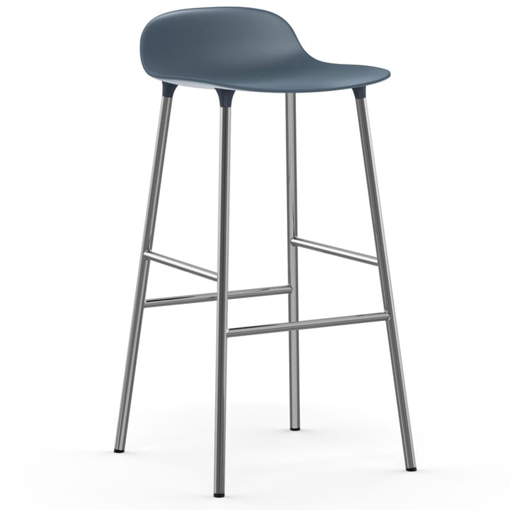 Form bar 凳子 chrome leg 75 cm - 蓝色 - Normann Copenhagen