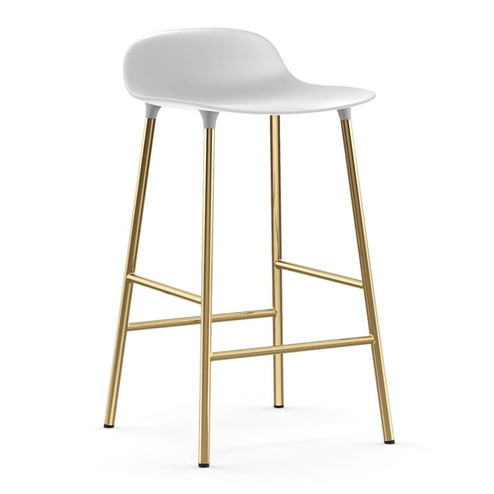 Form barstool bronze legs 75 cm - 白色 - Normann Copenhagen