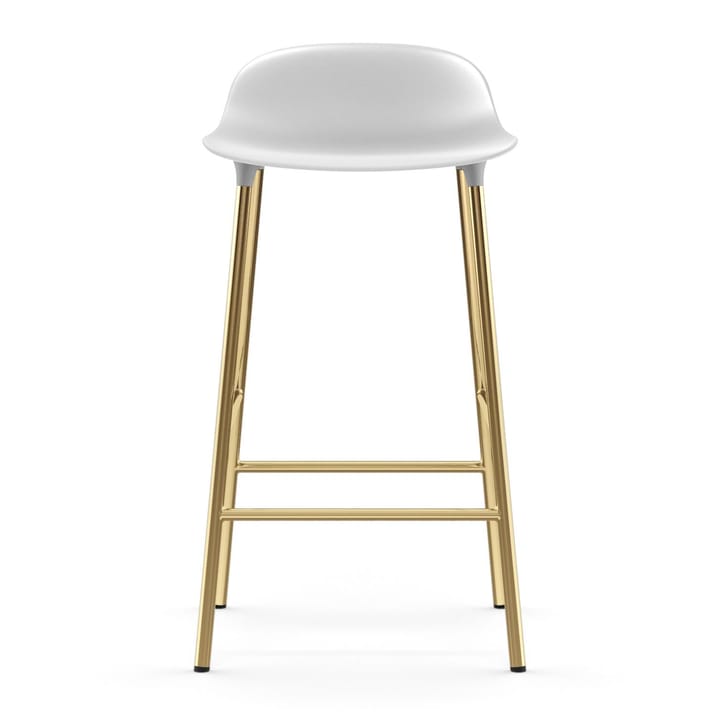 Form barstool bronze legs 75 cm - 白色 - Normann Copenhagen