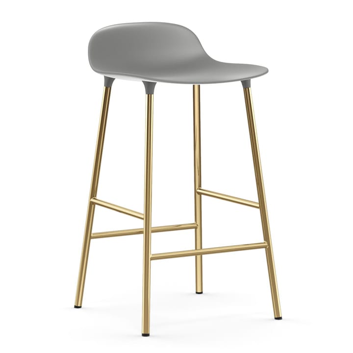 Form barstool bronze legs 75 cm - 灰色 - Normann Copenhagen