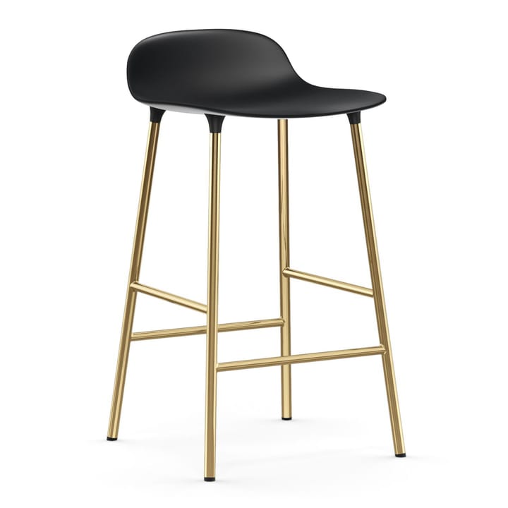 Form barstool bronze legs 75 cm - 黑色 - Normann Copenhagen