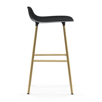 Form barstool bronze legs 75 cm - 黑色 - Normann Copenhagen