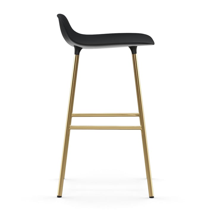 Form barstool bronze legs 75 cm - 黑色 - Normann Copenhagen