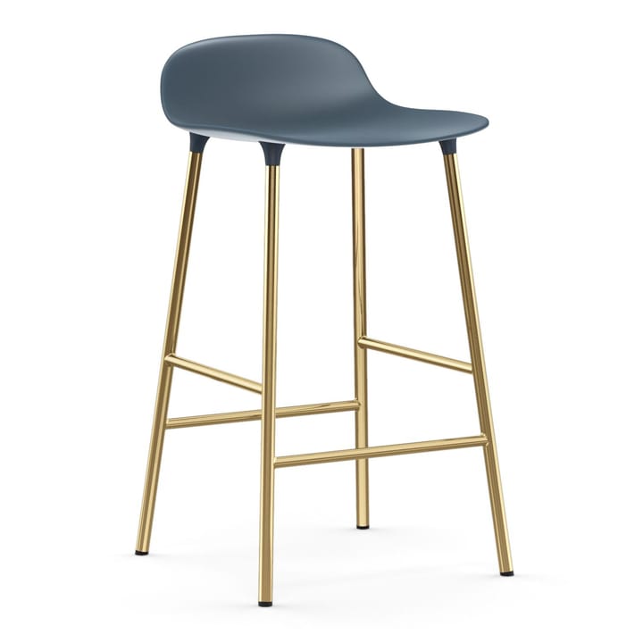 Form barstool bronze legs 75 cm - 蓝色 - Normann Copenhagen