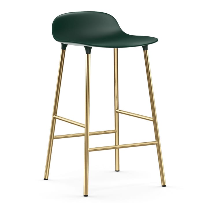 Form barstool bronze legs 75 cm - 绿色 - Normann Copenhagen