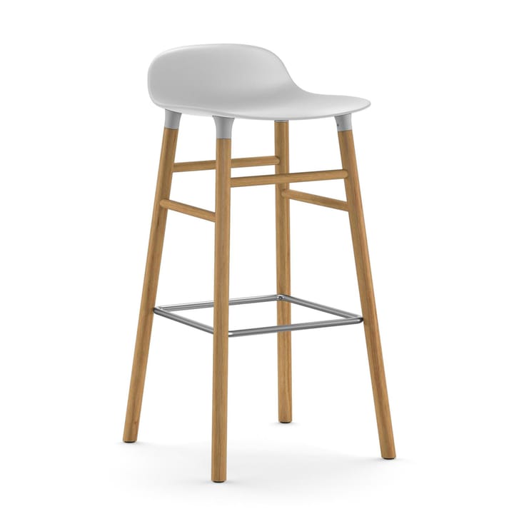 Form barstool oak legs 75 cm 凳子 - 白色 - Normann Copenhagen