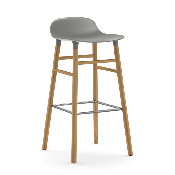 Form barstool oak legs 75 cm 凳子 - 灰色 - Normann Copenhagen