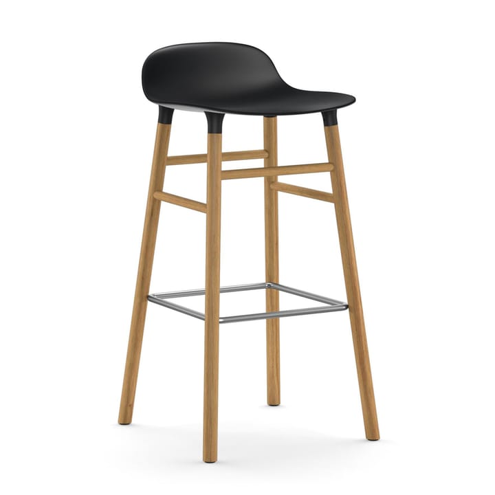 Form barstool oak legs 75 cm 凳子 - 黑色 - Normann Copenhagen