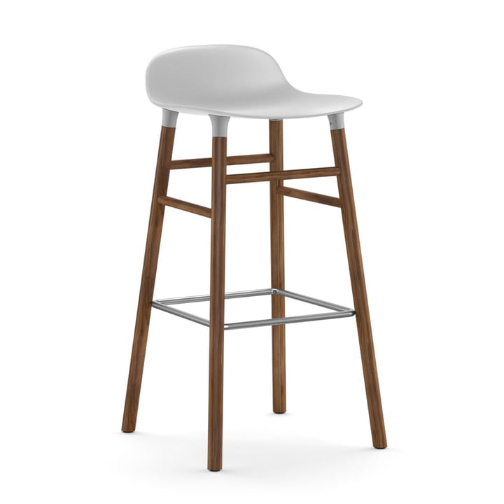 Form barstool walnut legs 75 cm - 白色 - Normann Copenhagen