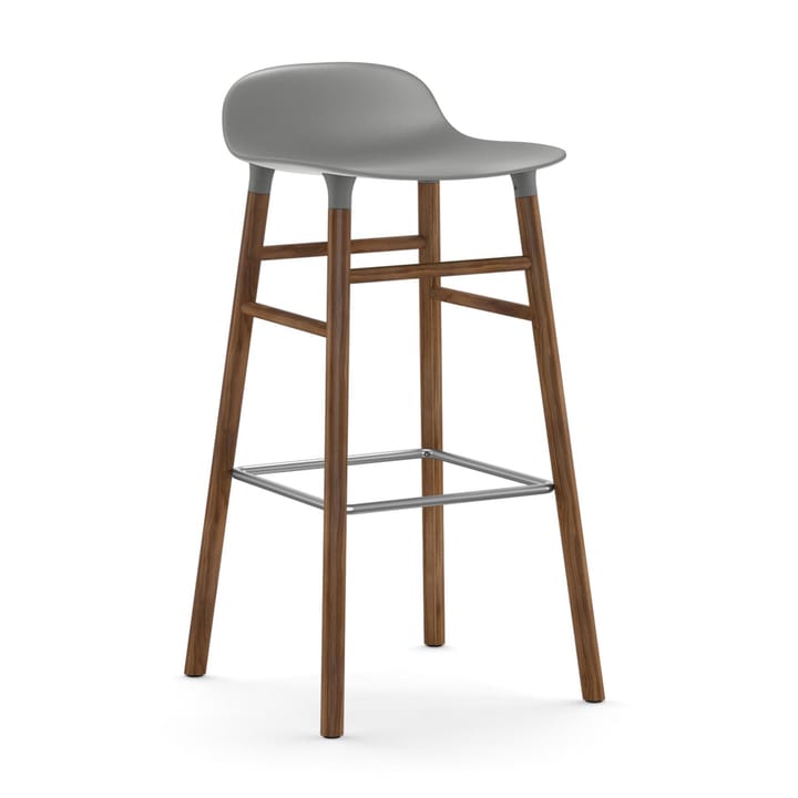 Form barstool walnut legs 75 cm - 灰色 - Normann Copenhagen