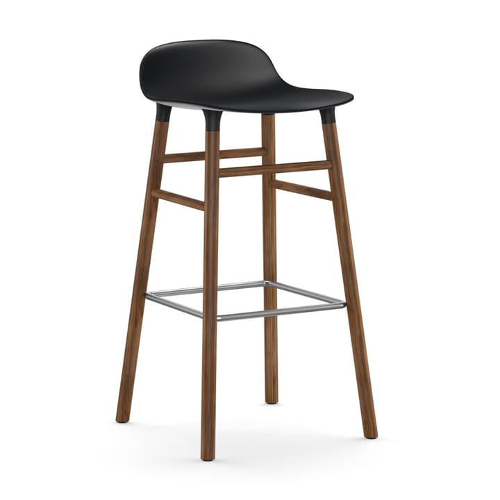 Form barstool walnut legs 75 cm - 黑色 - Normann Copenhagen