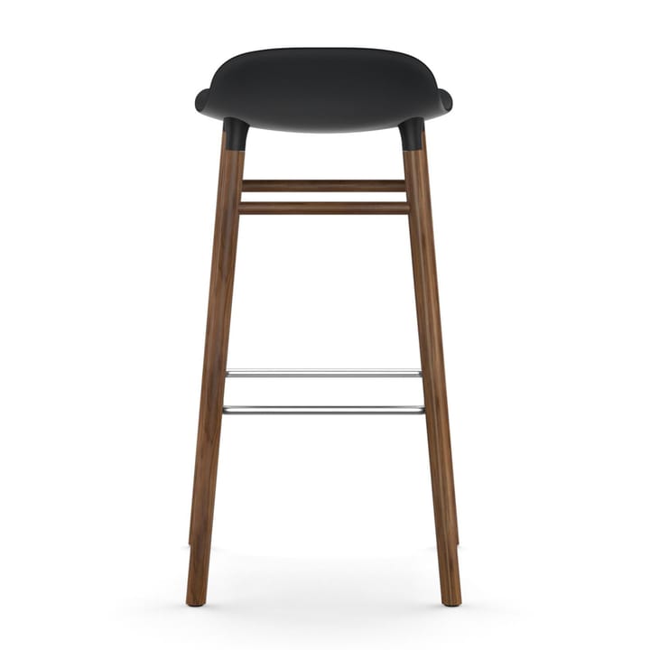 Form barstool walnut legs 75 cm - 黑色 - Normann Copenhagen